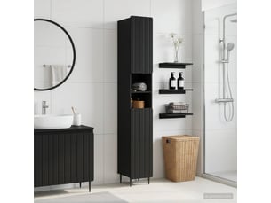 Colonne de salle de bain avec étagère ouverte zwolle noir