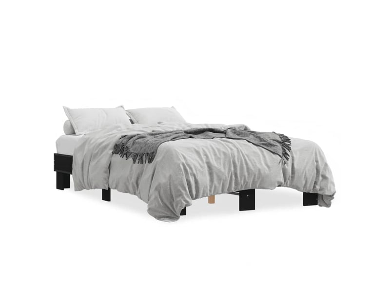  Lit double- lit adulte -  cadre de lit sans matelas noir 140x200 cm  - Conforama A