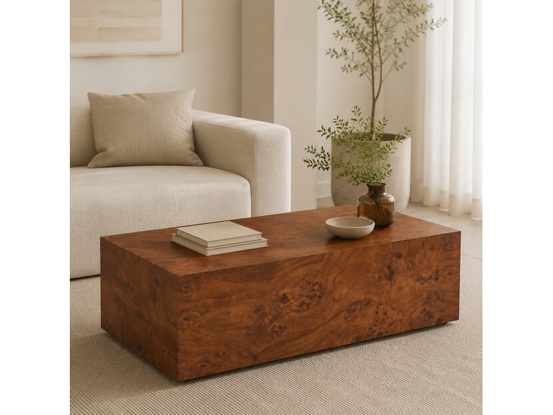  Table basse minimaliste polyvalente en mdf coloris noyer  - Conforama C
