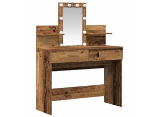 Coiffeuse 0 tiroir(s) Miroir Led avec 0 tabouret(s) inclu(s)  <strong></strong> <strong></strong>  coloris taupe