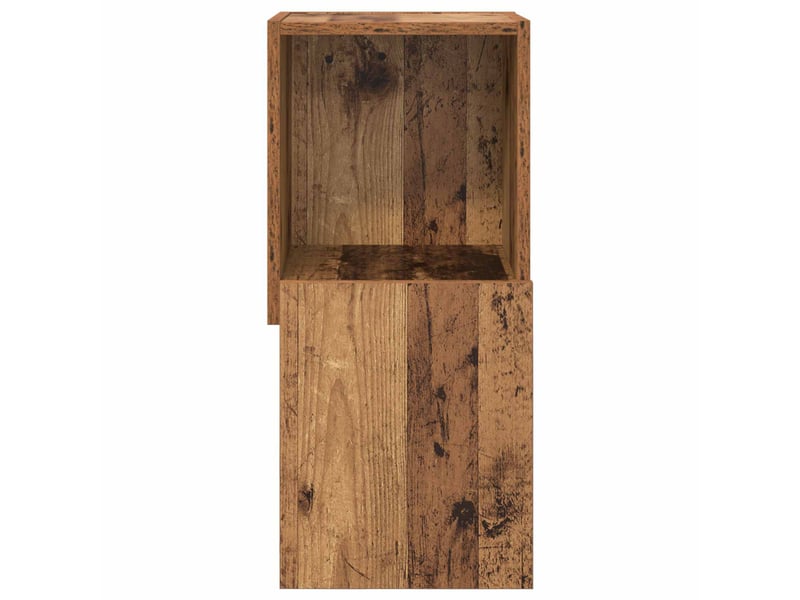  Meuble d'angle, meuble de rangement salon 30,5x30x65cm bois d'ingénierie bois ancien  - Conforama E