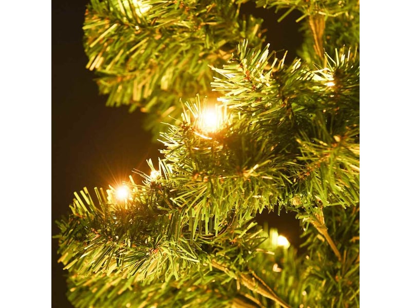  Sapin de noël - arbre de noël hélicoïdal pré-éclairé et support vert 150 cm pvc  - Conforama E