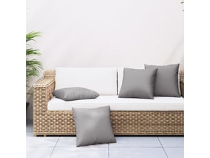 Lot de 4 coussins de canapé, coussins décoratifs gris 40x40 cm tissu cf59236
