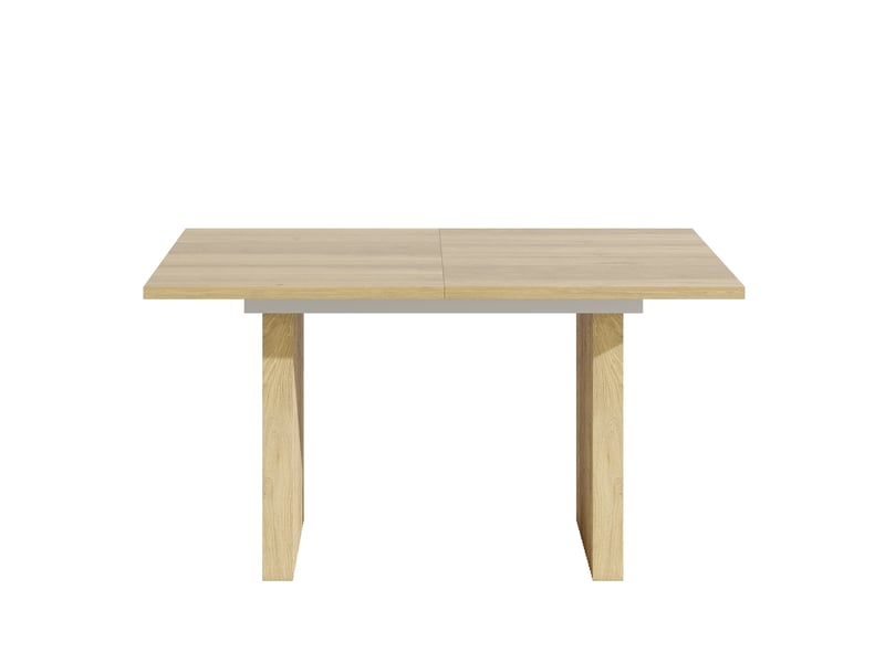  Table à manger extensible 140200 x 90 cm – chêne clair – 6 à 8 personnes, allonge centrale  - Conforama D