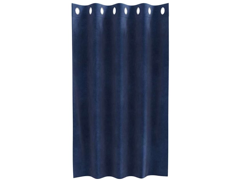 Lot de 2 rideaux, rideaux de fenêtre bleu foncé 140 x 140 cm velours cf43987  - Conforama D