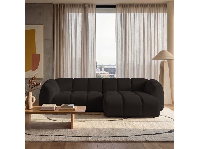 Selsey millma - canapé d'angle - 300 cm - velours marron Millma - Conforama B