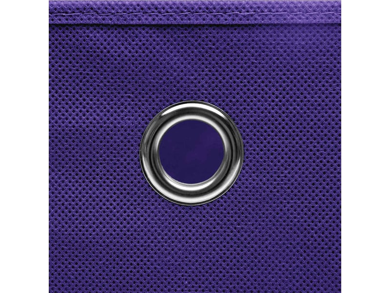  Boîtes de rangement et couvercles 10pcs violet 32x32x32cm tissu  - Conforama E