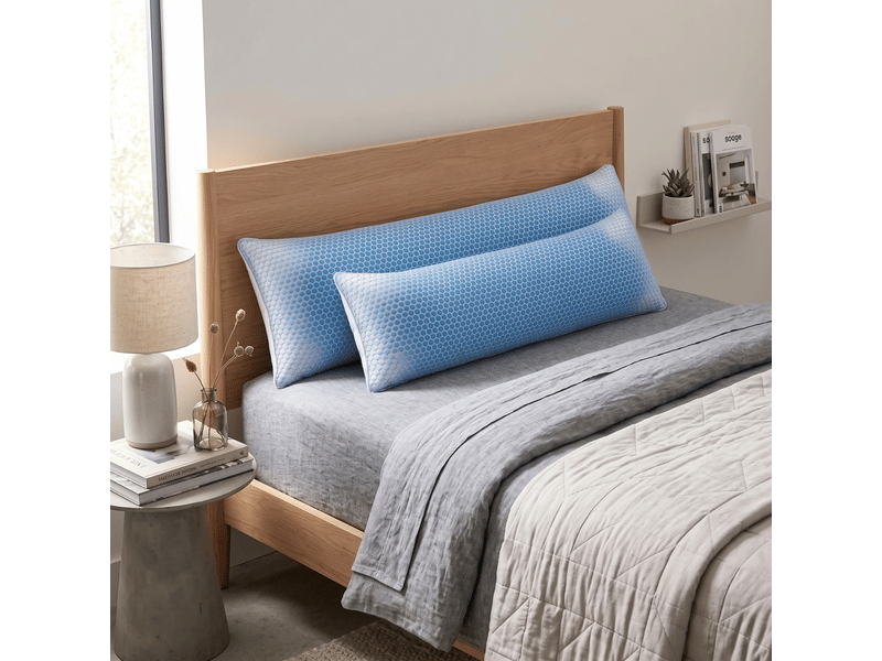  Traversin plat plume - 90 x 35 cm - housse tpe 3d respirante - collection plat C06-TRP07 90/40 - Conforama B