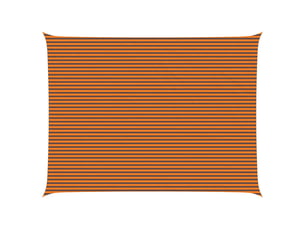 Voile d'ombre - voile d'ombrage - voile parasol orange et marron 6 x 8 m 100 % polyester oxford