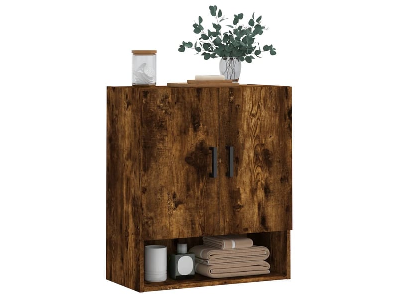  Armoire murale salon, meuble de rangement chêne fumé 60x31x70 cm bois d'ingénierie shl1038  - Conforama C