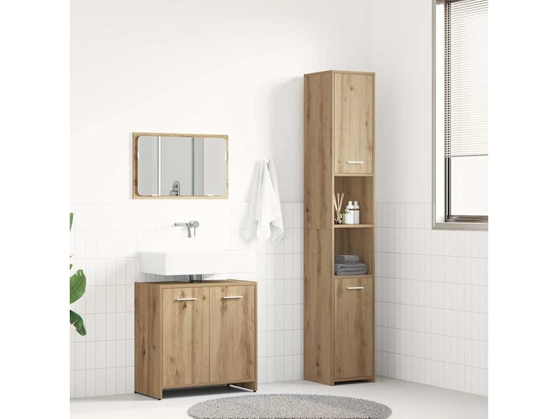  Ensemble de meubles salle de bain 3 pcs bois d'ingénierie cf63944  - Conforama B
