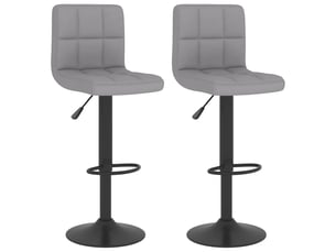 Lot de 2 tabouret de bar, chaise de bar gris clair tissu shl90208