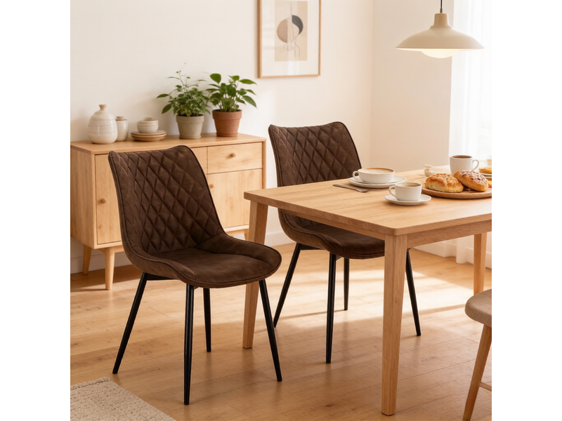  Chaises élégance lot de 2, bureau, salle à manger, rembourrées, fauteuils d'appoint et salon uniques  - Conforama B