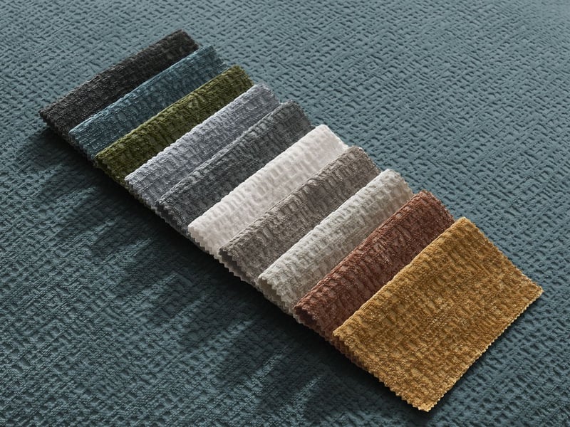  Bobochic canapé droit fixe 3 places leopold tissu texturé avec pouf bleu foncé  accoudoir gauche LEOPOLD - Conforama C