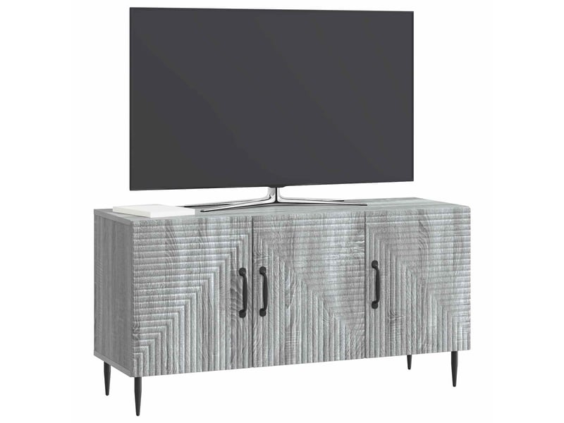  Meuble tv - banc tv - meuble de rangement sonoma gris 99 x 34,5 x 50 cm bois d'ingénierie  - Conforama C