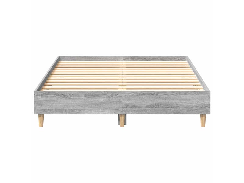  Lit double- lit adulte -  cadre de lit sans matelas sonoma gris 135x190 cm  - Conforama D