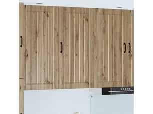 Meuble mural de cuisine, armoire de cuisine chêne artisanal 50x31x100cm shl3451