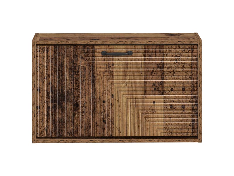  Meuble à chaussures mural, armoire à chaussures haarlem 71x17x43 cm bois ancien  - Conforama D