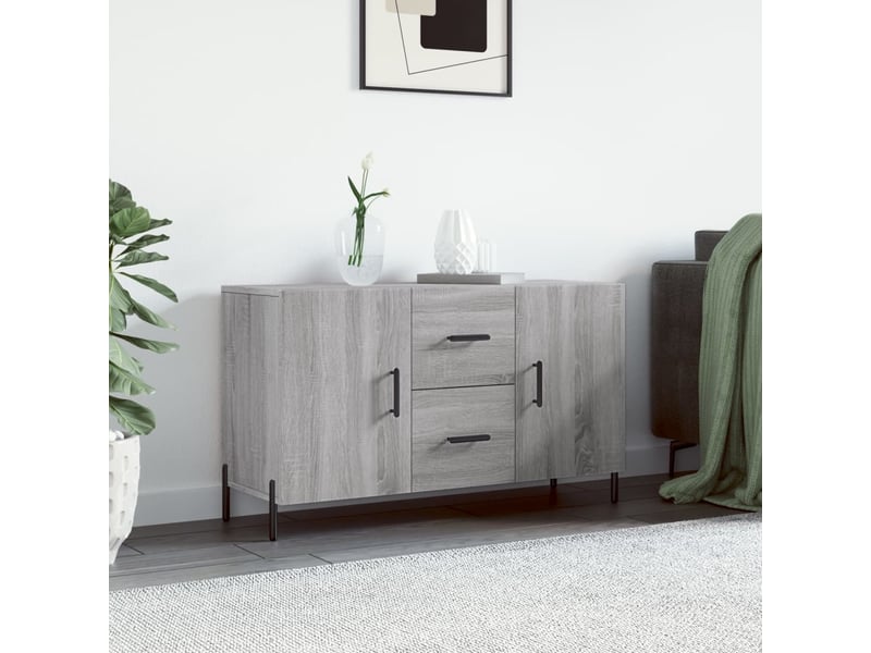  Buffet - bahut - meuble de rangement sonoma gris 100x36x60 cm bois d'ingénierie  - Conforama B
