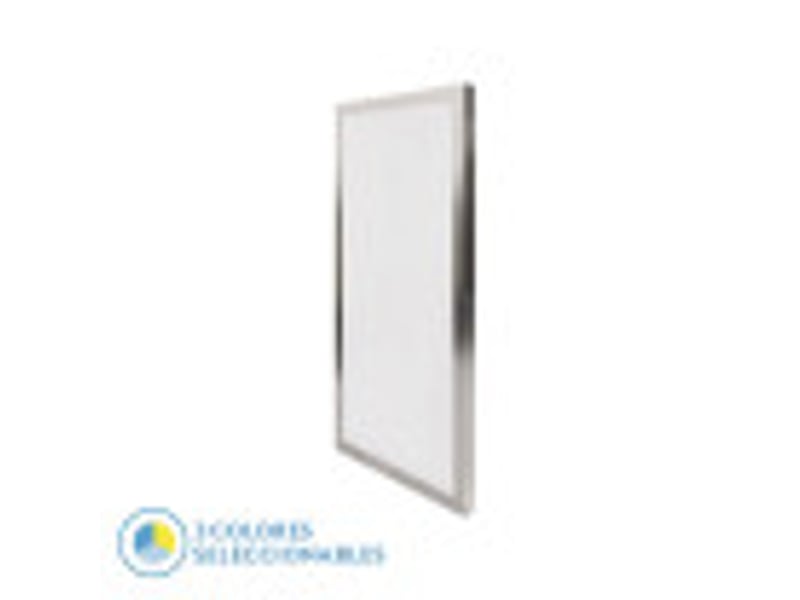  Panneau led plat fabrilamp llano 36 w 3600 lm 3000-4000-6500 k nickel ip40 3,8 x 30 x 60 cm 180606003 - Conforama B