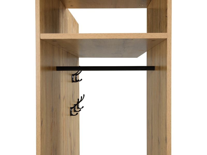  Vestiaire d'entrée avec miroir banc à chaussures et 5 patères mdf 100 x 38 x 191 cm GL9978N - Conforama E