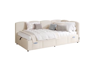 Lit banquette 90x200 cm <strong></strong>  <strong></strong> coloris beige