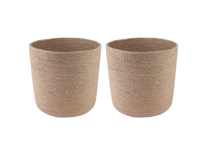  Jardinière - ensemble de pots à plantes 2 pcs naturel ø 28 x 28 cm  - Conforama A