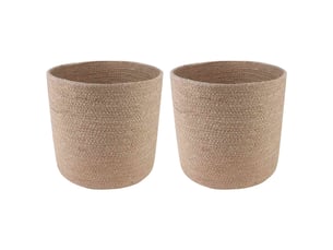 Jardinière - ensemble de pots à plantes 2 pcs naturel ø 28 x 28 cm