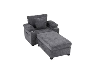 Fauteuil convertible <strong></strong> Tissu gris