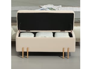 Banquette lit convertible couchage Occasionnel <strong>FLORAGRACE</strong> <strong></strong> beige