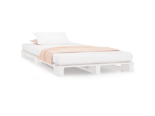 Lit simple 90x190 cm    coloris blanc