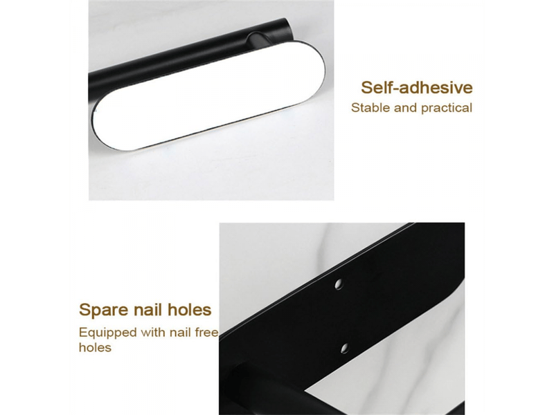 Porte-rouleau de papier toilette adhésif en acier inoxydable, support pour essuie-tout sous armoire, pour cuisine et salle de bain, 16 - Conforama D
