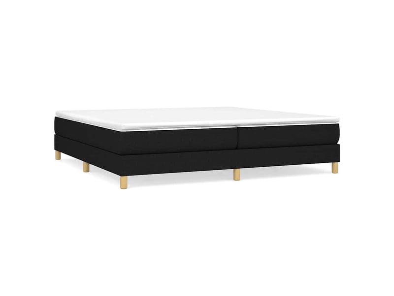  Lit double- lit adulte -  cadre de lit à lattes noir 200x200 cm tissu  - Conforama A