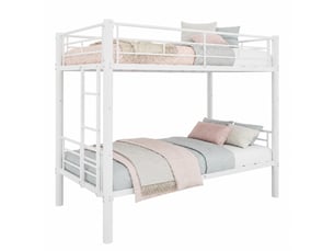 Lit mezzanine 90x190 cm MEUBLIV coloris blanc