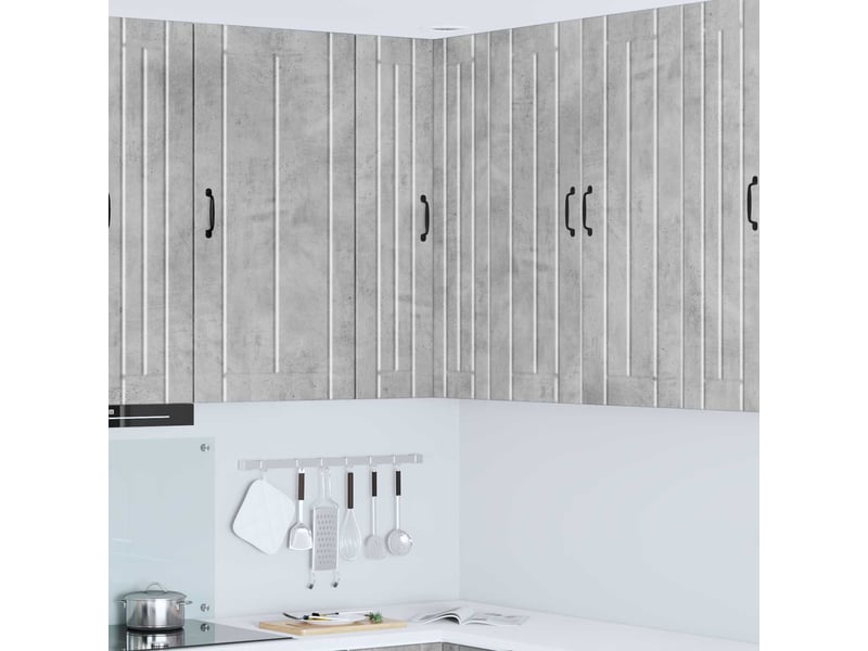 Meuble mural de cuisine, armoire d'angle cuisine lucca gris béton 57x57x100cm - Conforama B