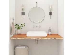 Comptoir de salle de bain, plan de travail 120x60x3,8 cm rectangulaire acacia cf65723