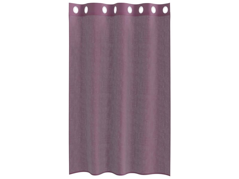 Lot de 2 rideaux en voile, voilages avec œillets violet 140x175 cm cf44437 - Conforama D