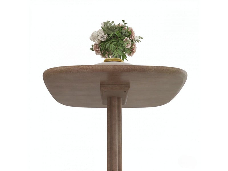 Table de cuisine 4 places format carré plateau en bois épais style moderne  - Conforama D