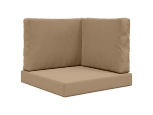 Coussin de canapé d'extérieur, coussin de chaise polyester taupe 60 x 60 cm cf54161