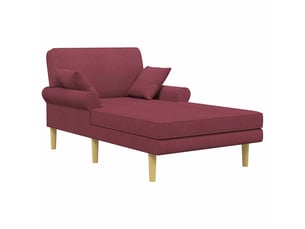 Fauteuil relax manuel VIDAXL Tissu rouge
