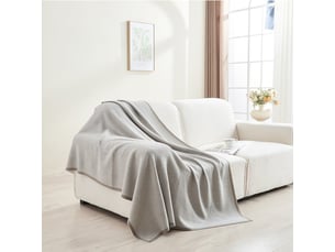 Plaid gris à motifs chevron 130 x 180 cm auralis