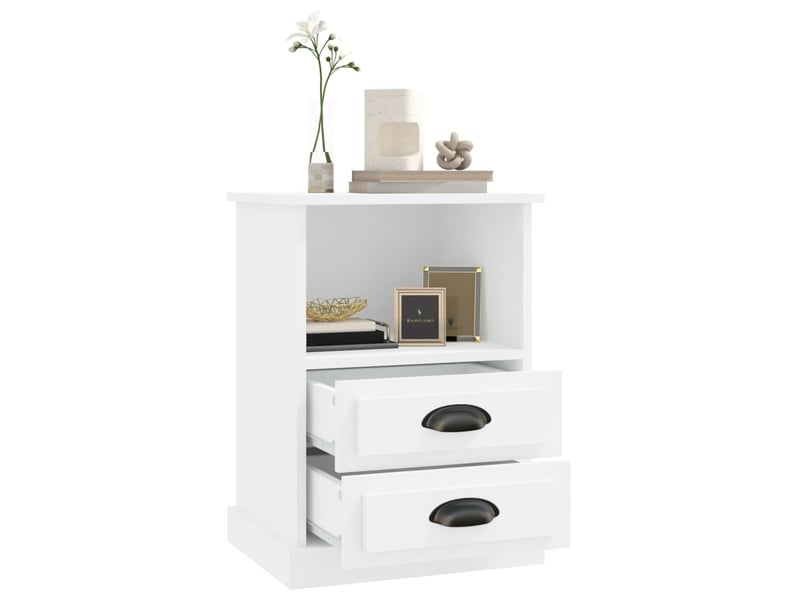  Table de chevet - cabinet de chevet - table de nuit blanc 43x36x60 cm  - Conforama D