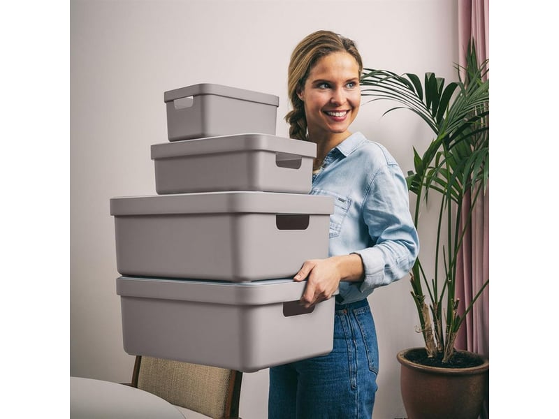  Boite de rangement sigma home box 32 l noir  - Conforama C