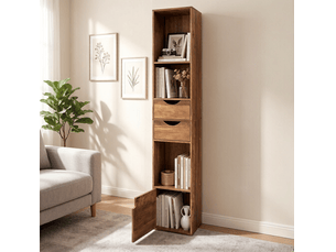 Bibliotheque coloris marron DESVIAE - 24 cm x 157.5 cm