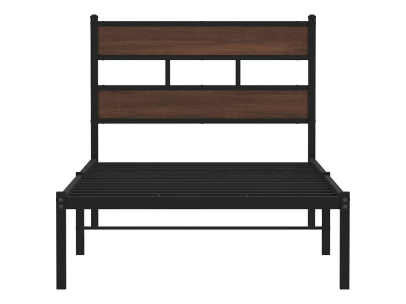 Lit simple- lit adulte - cadre de lit sans matelas avec tête de lit 80x200 cm - Conforama C