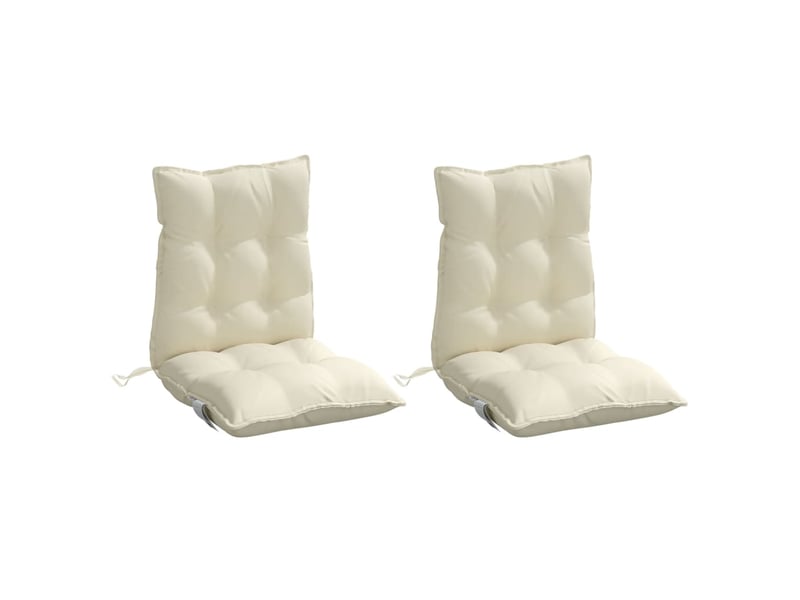 Lot de 2 coussins d'extérieur, coussins de chaise crème 100 x 50 x 7 cm cf56392 - Conforama C