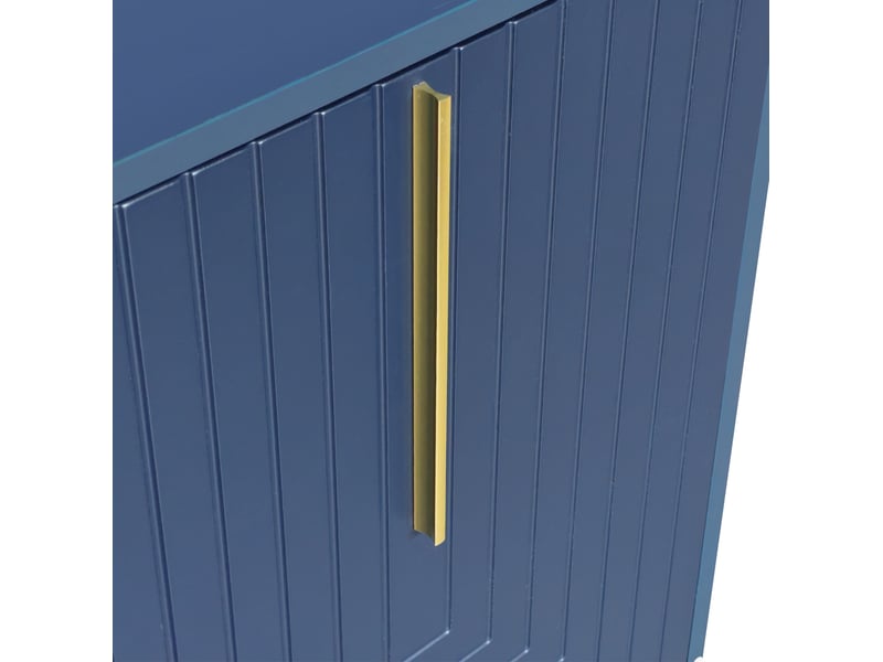 Sideboard 138x40x80.5 cm 3 portes mdf bleu marine - Conforama D