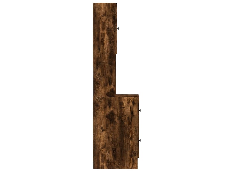  Meuble de rangement, armoire de cuisine chêne fumé 35x50x180cm bois d'ingénierie  - Conforama E