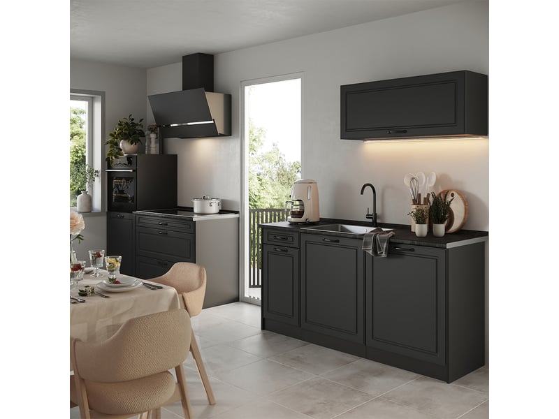  Vicco cuisine, anthracite campagneanthracite, 160cm sans plan de travail  - Conforama C