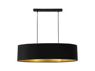 Suspension décorative luminaire applique métal et textile avec 2 douilles 78 cm 03_0003944